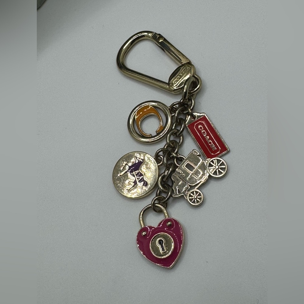 Coach Horse Carriage Series Bag Charm Key Chain Fob - Picture 3 of 5